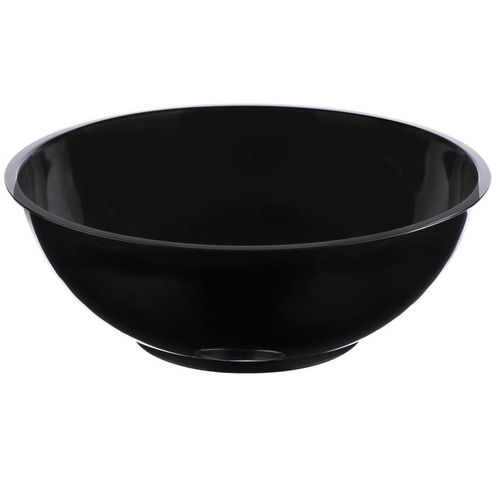 Black High Profile Plastic Catering Bowl - 25/Case O536