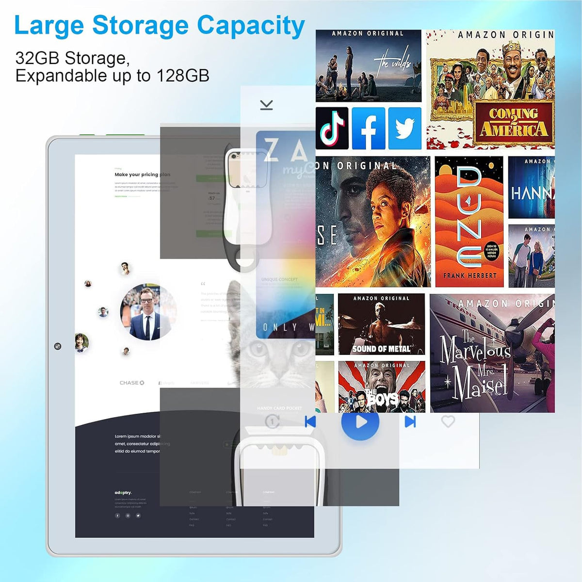 10 inch Android Tablet with 32GB ROM 4G Phone Call W685445