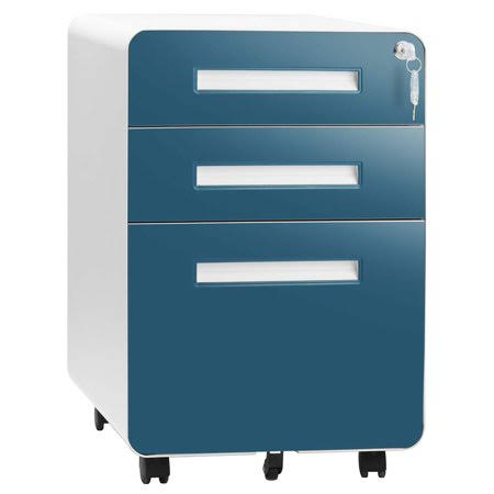 White 3-Drawer Metal Vertical File Cabinet O3469