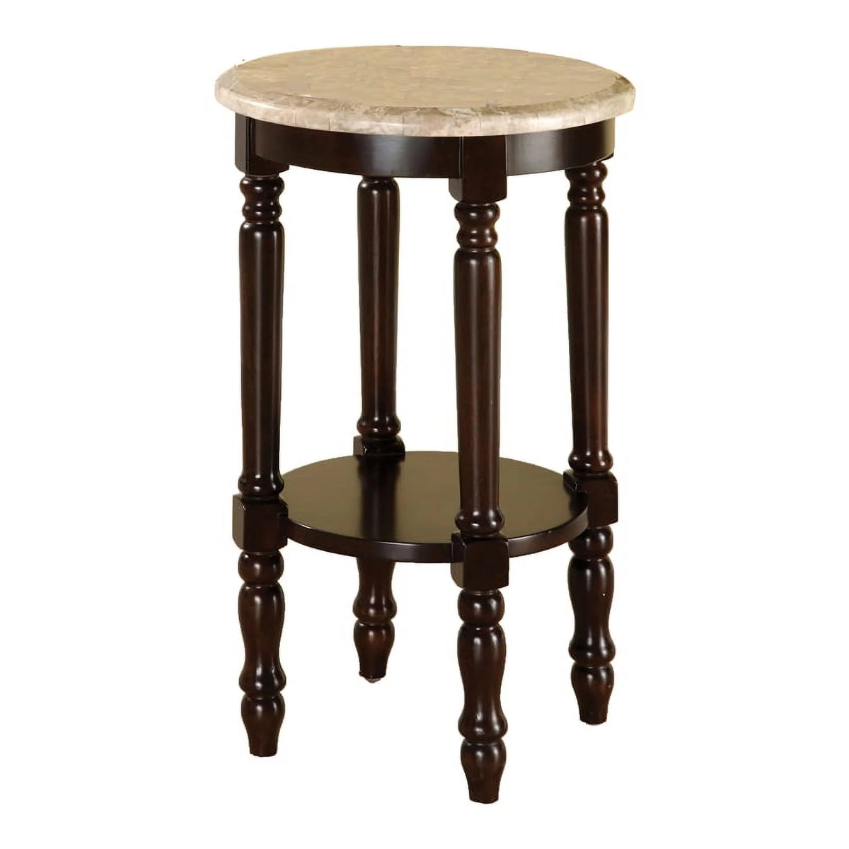 Round Wood End Table in Dark Cherry R71293