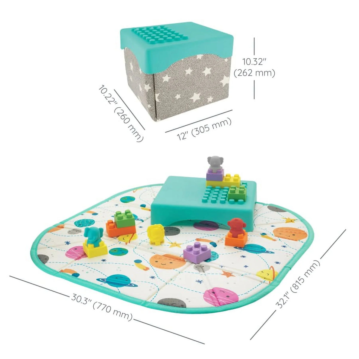 14-Piece Multicolor Building Blocks Activity Station Q3209