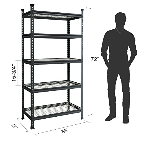 68" W x 24" D x 65" H 7200 LBS Heavy Duty Metal Shelving N904034