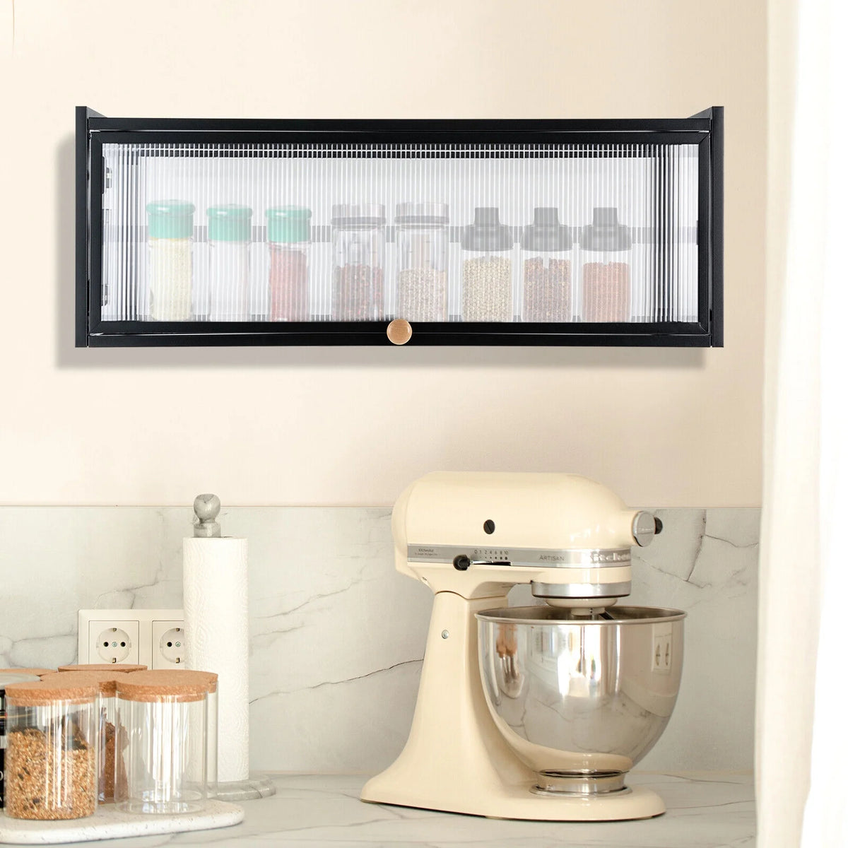 Black Wall Mount Storage Cabinet C81754