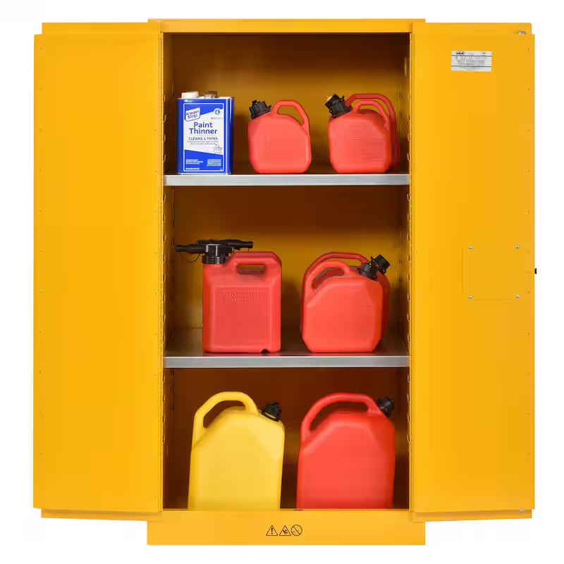 Steel Freestanding Garage Cabinet in Safety Yellow M445058