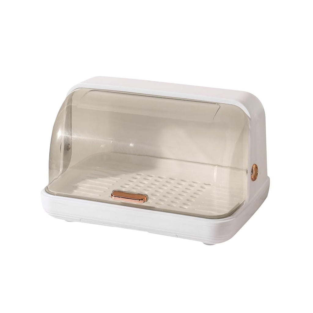 White Dustproof Baby Bottle Drying Rack with Drainer and Lid E7150
