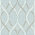 Turquoise Ogee Wallpaper K778