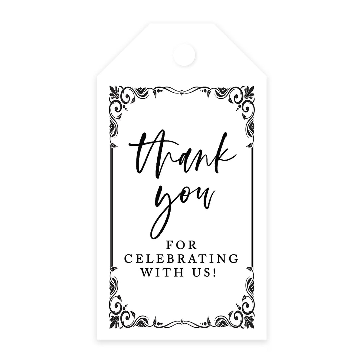 Art Deco Cardstock Gift Tags with Bakers Twine, 100-Pk N29292