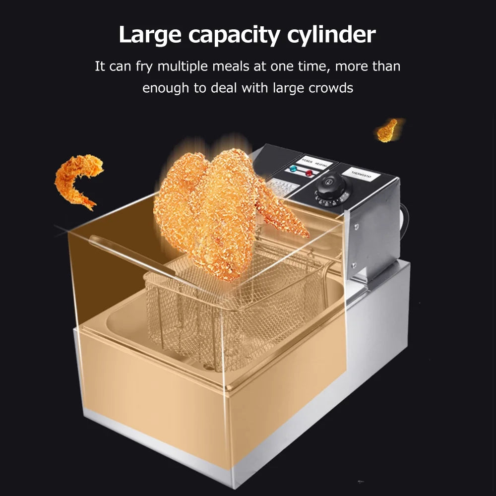 6L Stainless Steel Electric Deep Fryer E39150