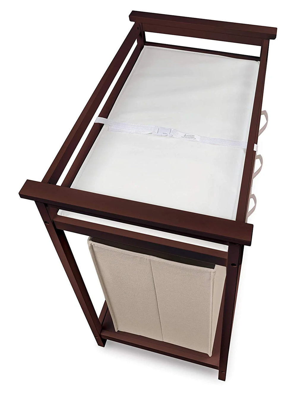 Cherry Changing Table with Three Baskets & Hamper Z6046