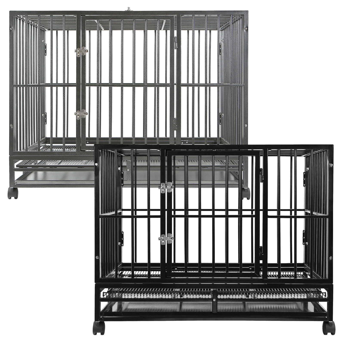 36x22 Medium Heavy-Duty Dog Crate Cage with Tray I4422