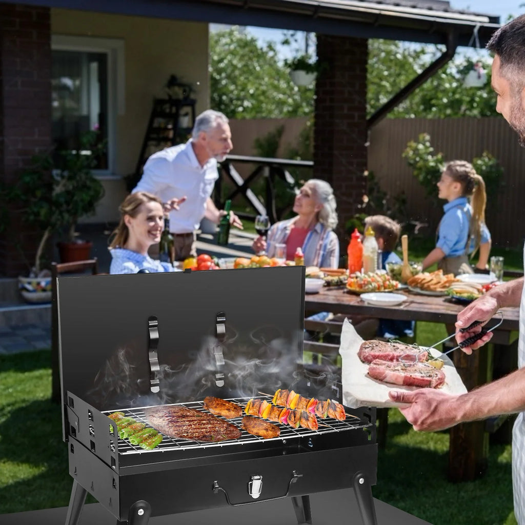 Portable Charcoal Grill Foldable BBQ Suitcase Grill G90450