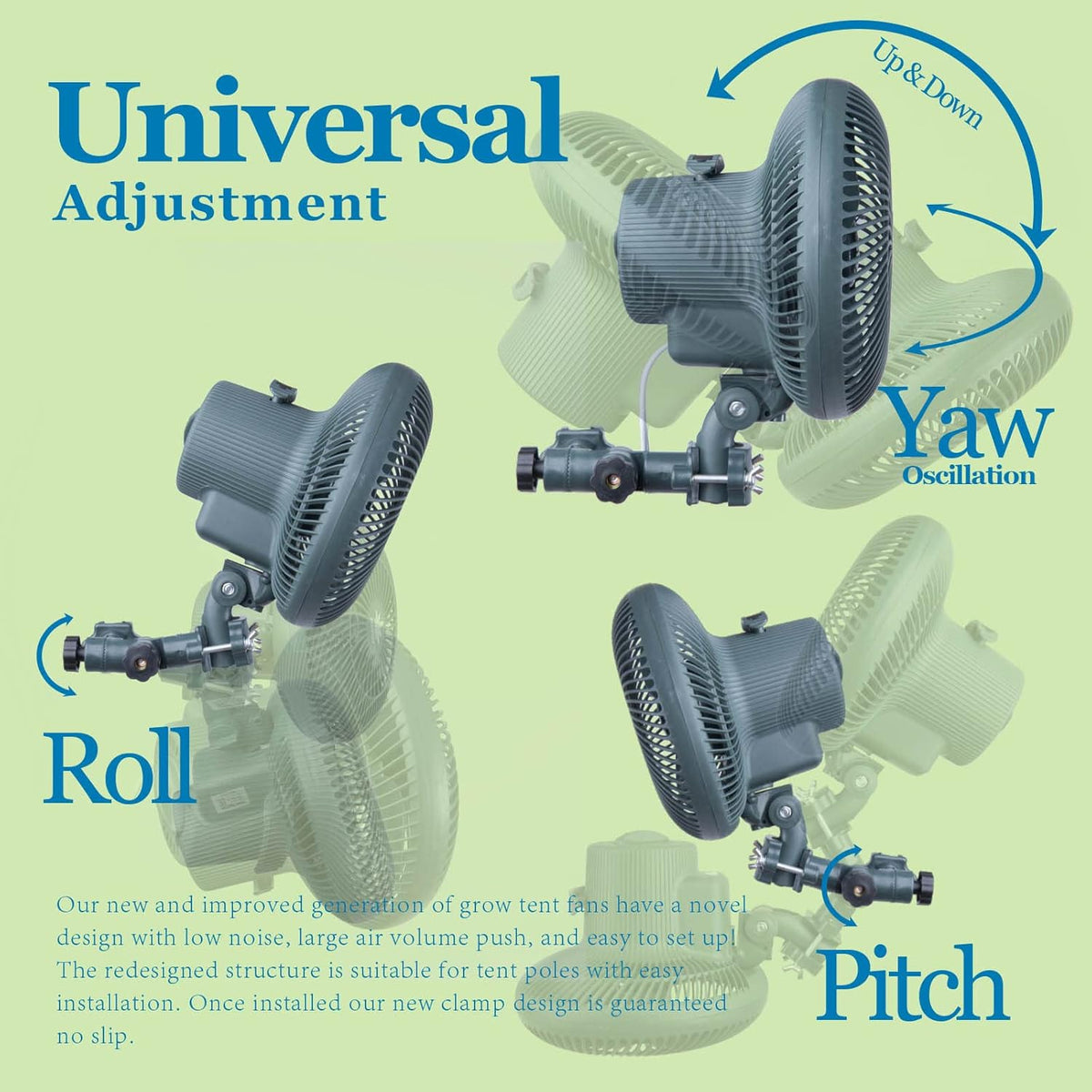 Oscillating 6 inch 2 Speed Clip on Fan P793