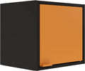 Black and Orange Wall-Mounted Steel Cabinet N120177