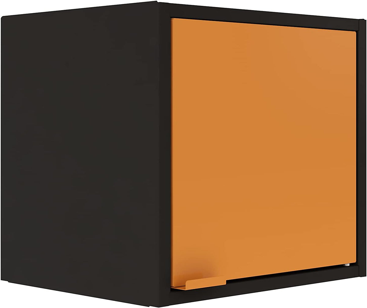 Black and Orange Wall-Mounted Steel Cabinet N120177