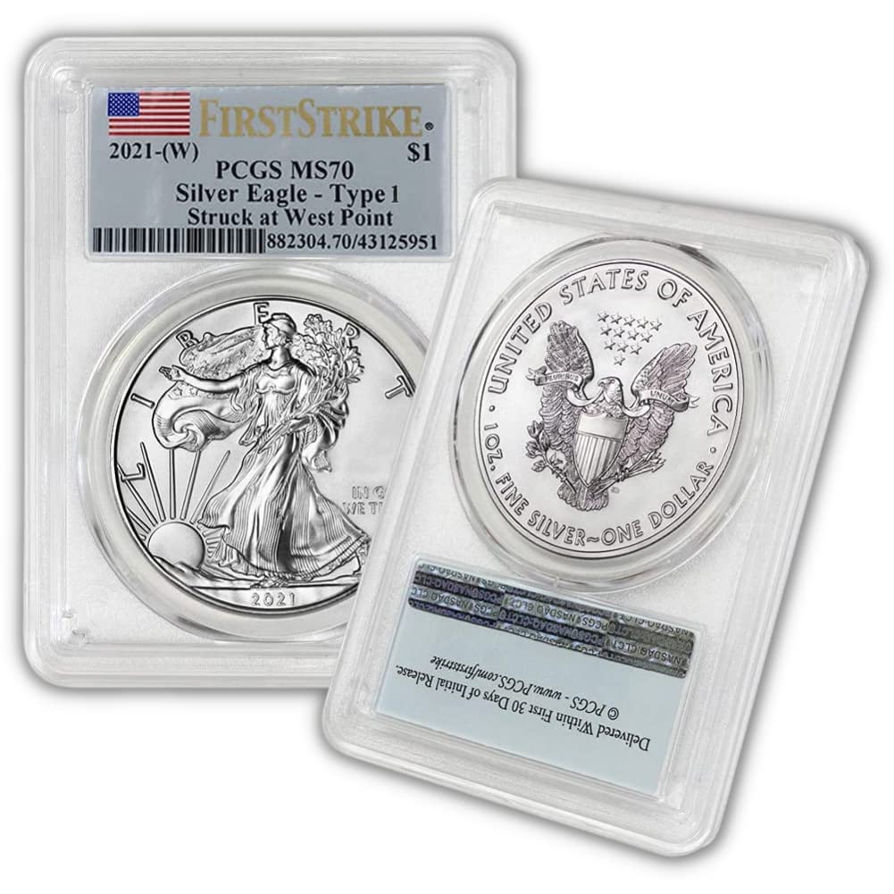 1 oz Silver American Eagle Coin MS-70 Type 1 F96617