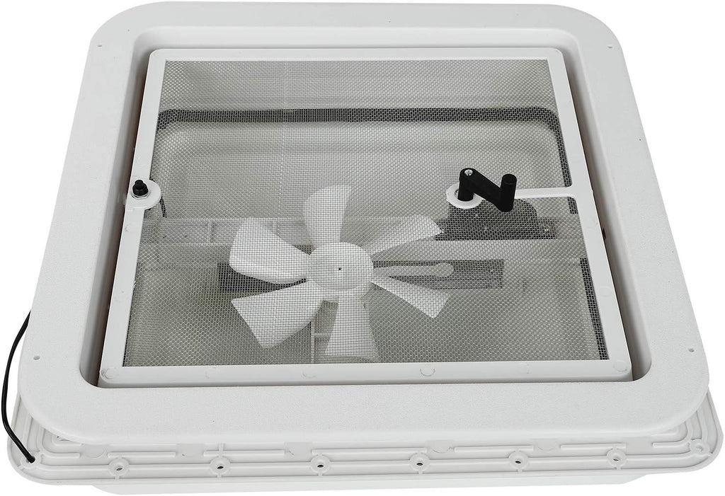 14 RV Roof Vent with 12V Fan White Lid O703634