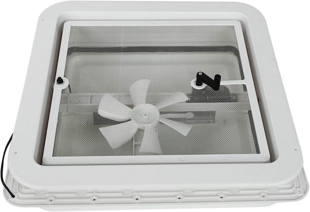 14 RV Roof Vent with 12V Fan White Lid O703634