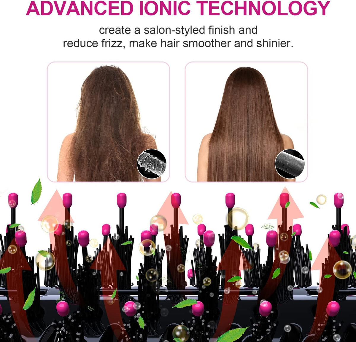 4 in 1 Hot Negative Ion Anti-Frizz Blowout Hair Dryer Brush A204534
