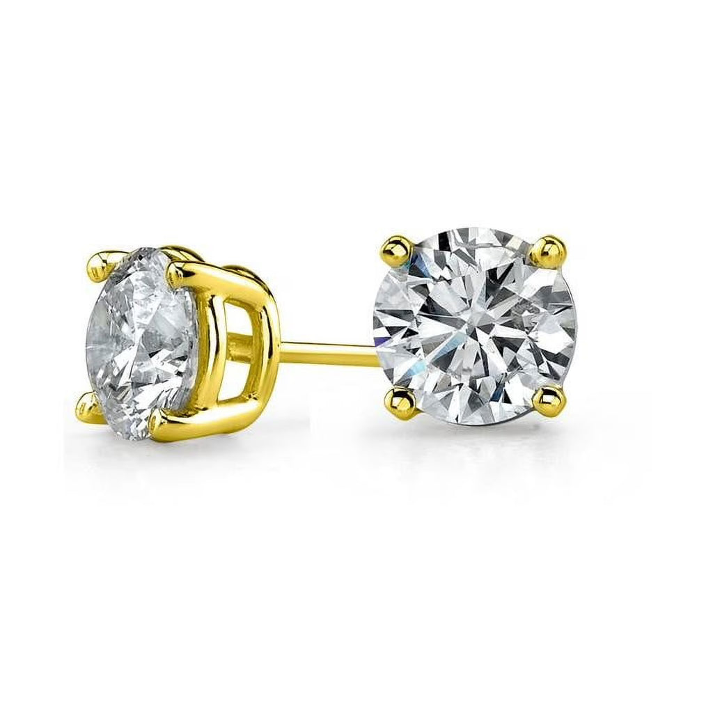 14k Yellow Gold Diamond Stud Earrings W99522
