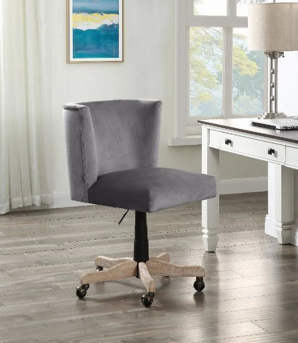 Grey Velvet Office Chair M972