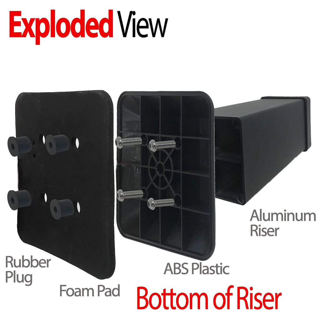 Aluminum Bed Riser 5.5 Inch Lift 4 Pack H20019