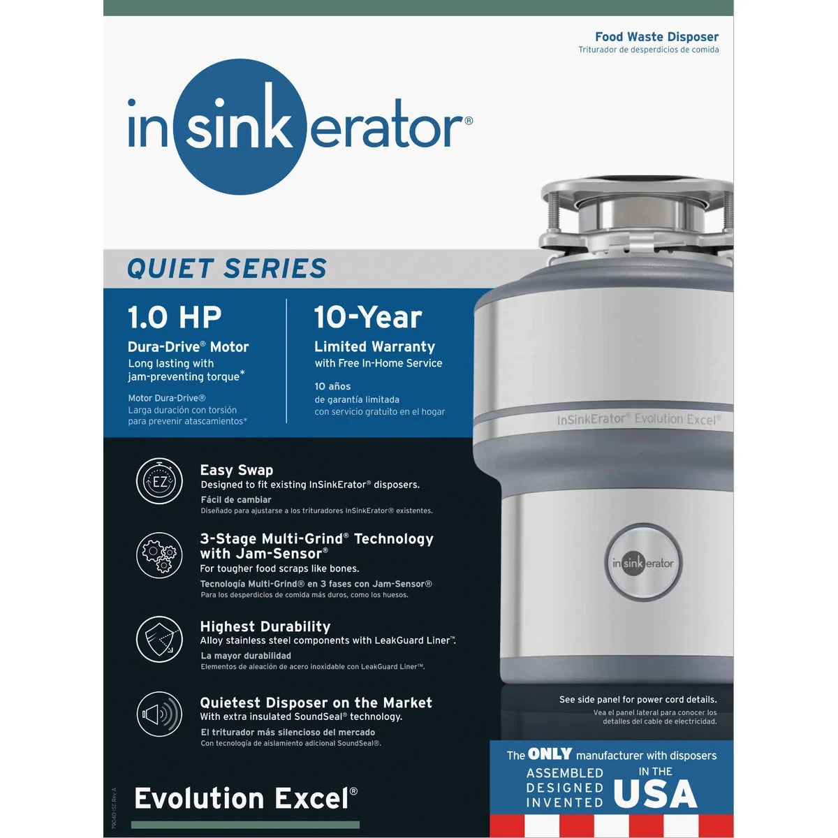 1 HP Continuous Feed Garbage Disposal G1655