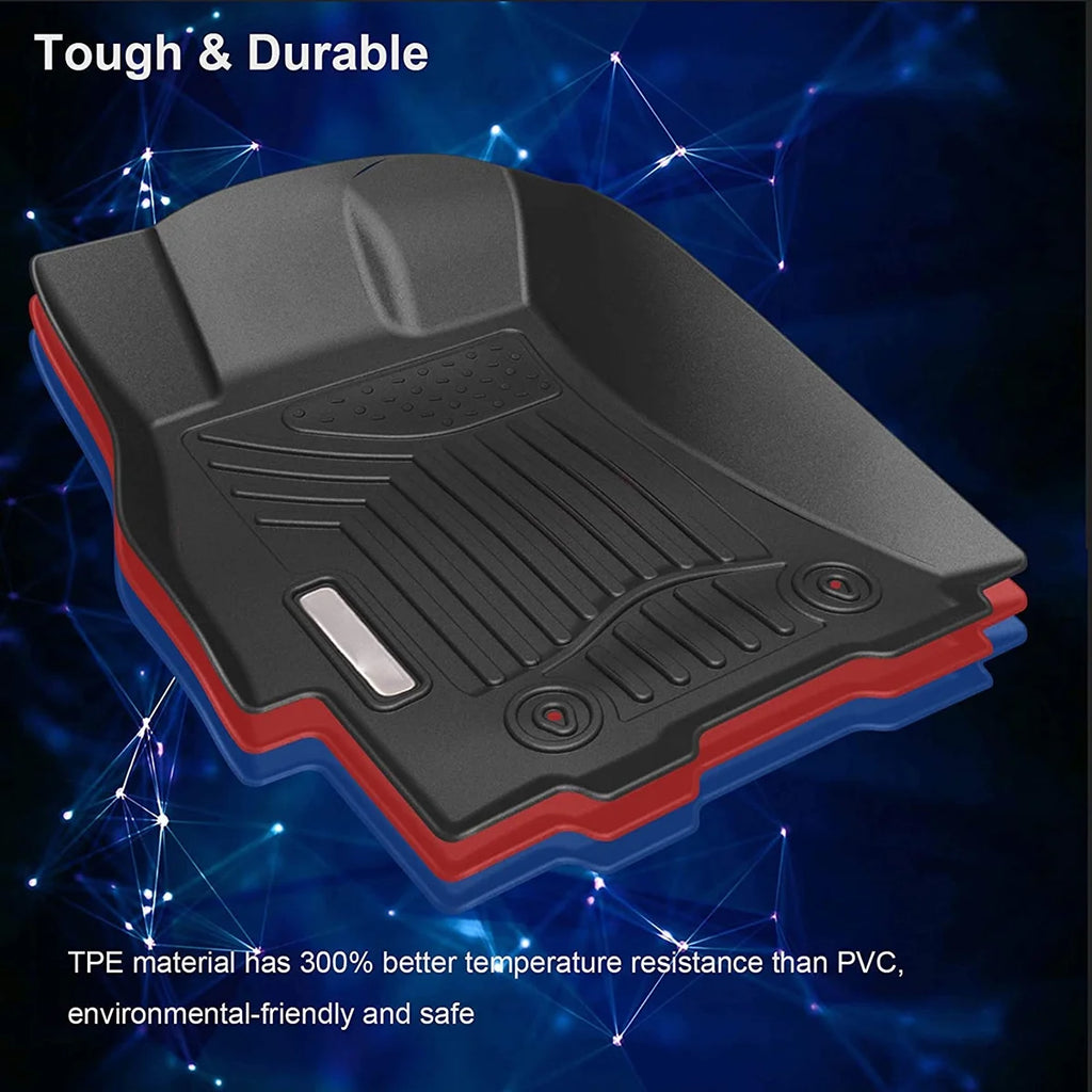 3 Piece TPE Rubber Floor Mats for Subaru Outback & Legacy Full Set All-Weather Z35088