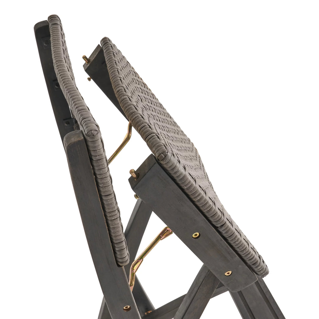 3-Pc Wood and Wicker Bar Height Set U52218