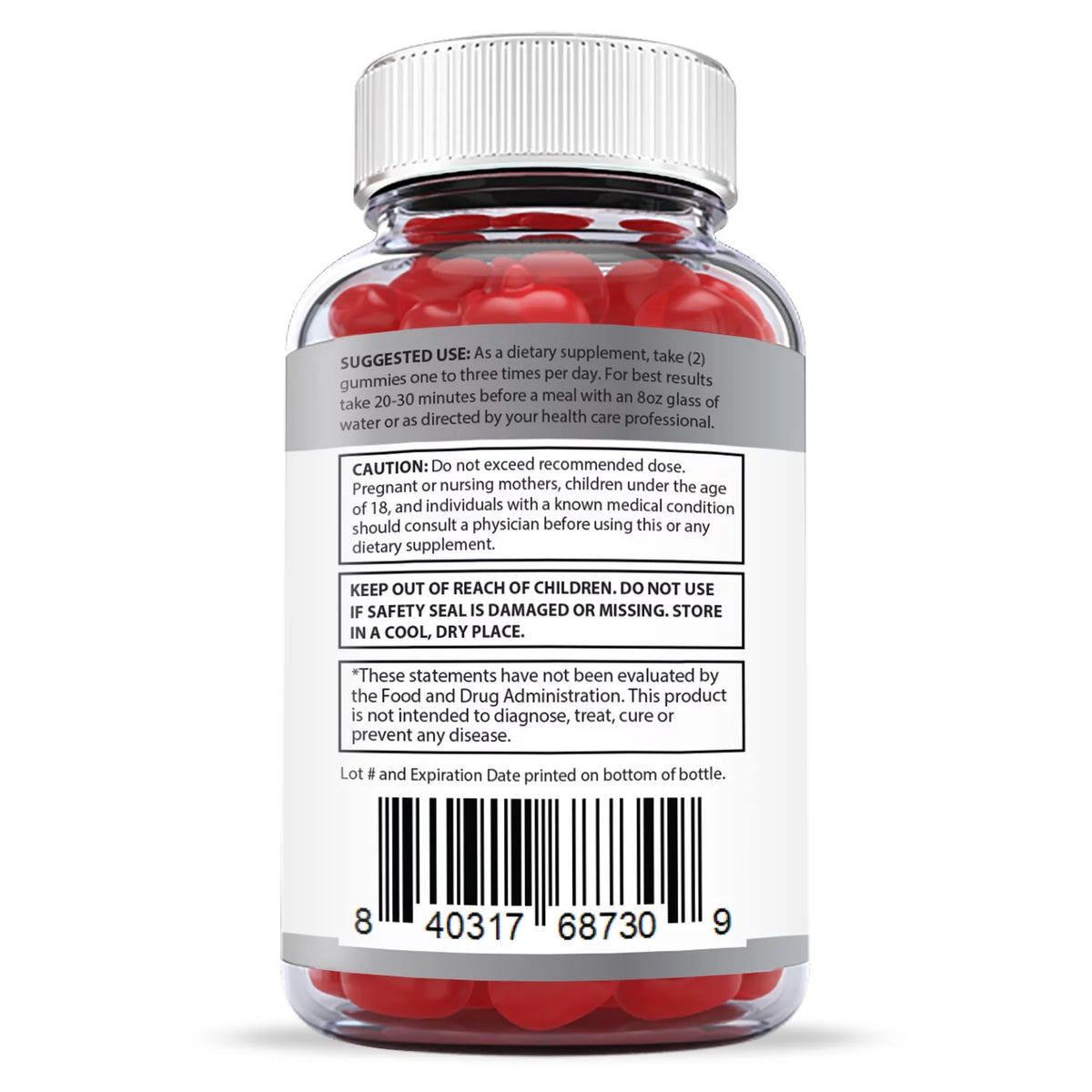 5 Pack 2000mg ACV Gummies Dietary Supplement Z1733