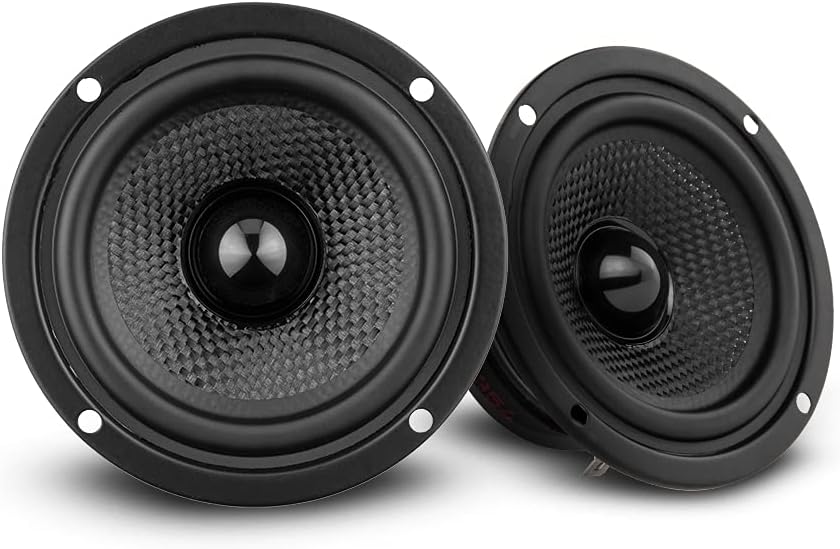 3.5" Full Range Car Audio Speaker with Kevlar Cone 120 Watts 4 Ohm Horn Woofer Pair Z890