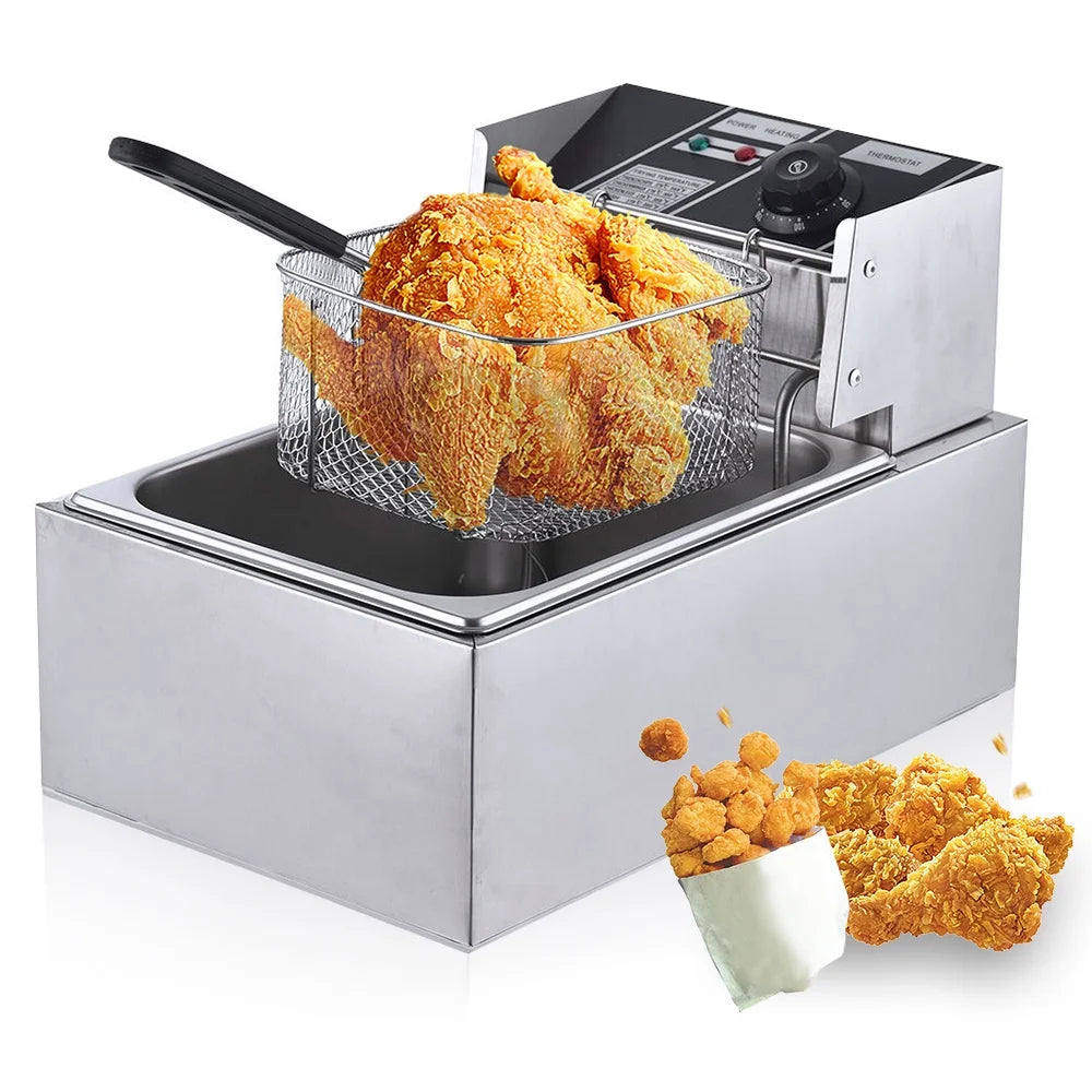 6L Stainless Steel Electric Deep Fryer E39150