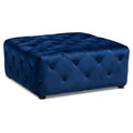 Royal Blue Velvet Ottoman B7782