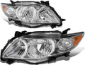 Chrome Housing Amber Corner Headlights Assembly I6305