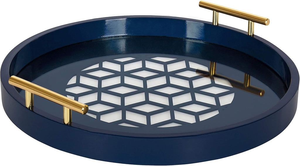 Sand Light Brown Round Decorative Tray P68388