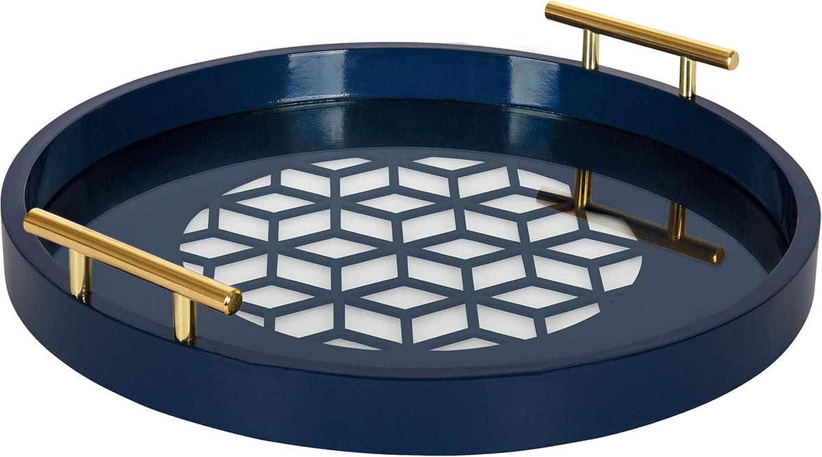Sand Light Brown Round Decorative Tray P68388