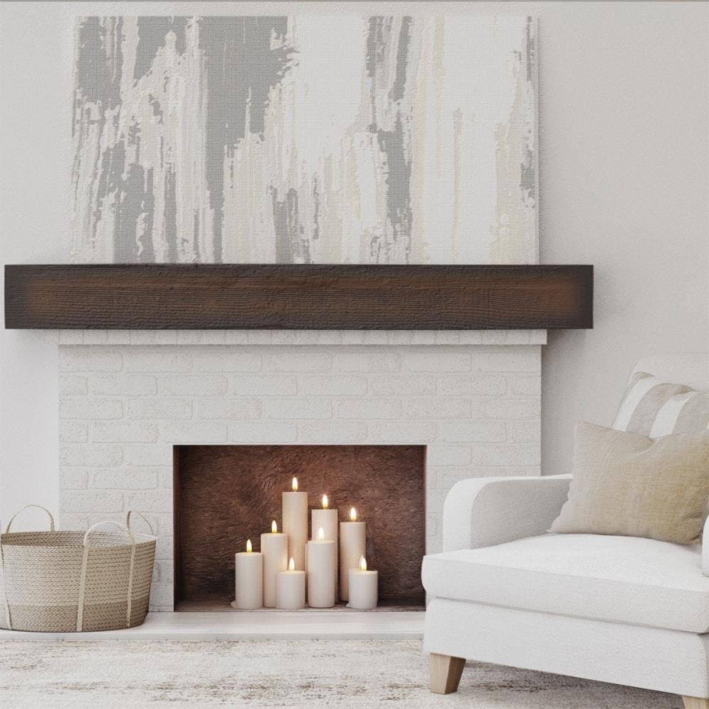 Rough Sawn Faux Wood Fireplace Mantel M9341