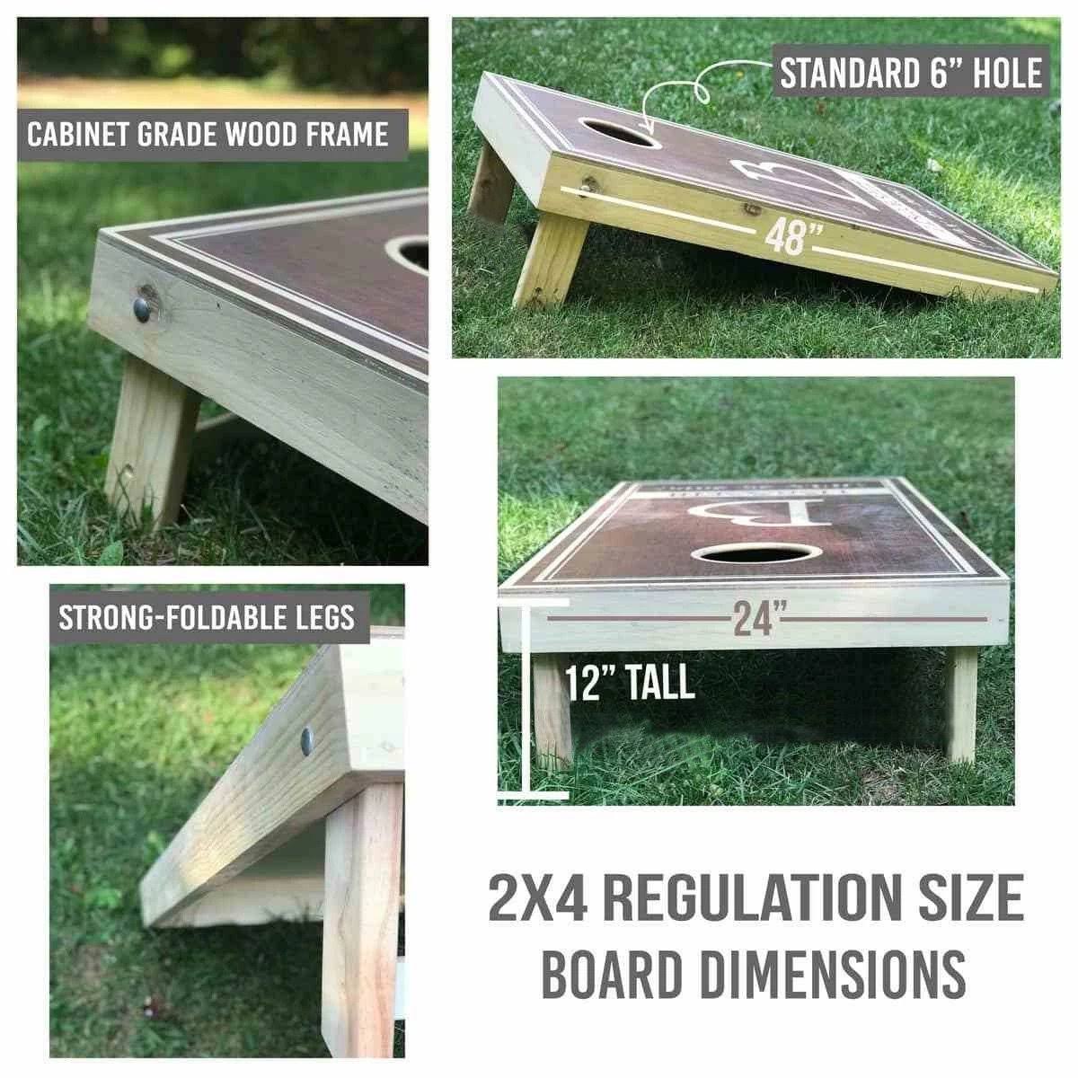Solid Wood Cornhole Board Set D2957