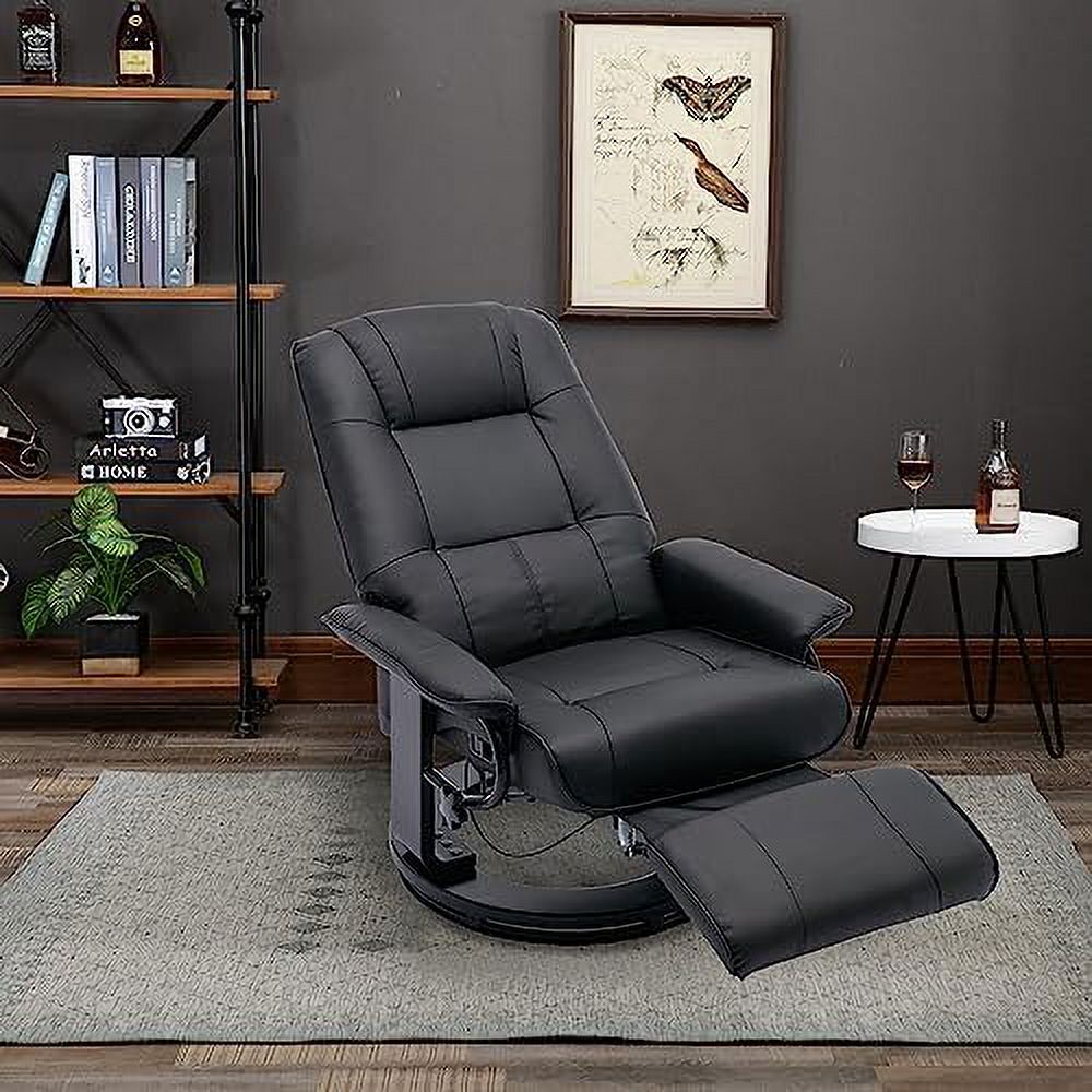 Grey PU Leather Recliner Chair with Footrest R70680