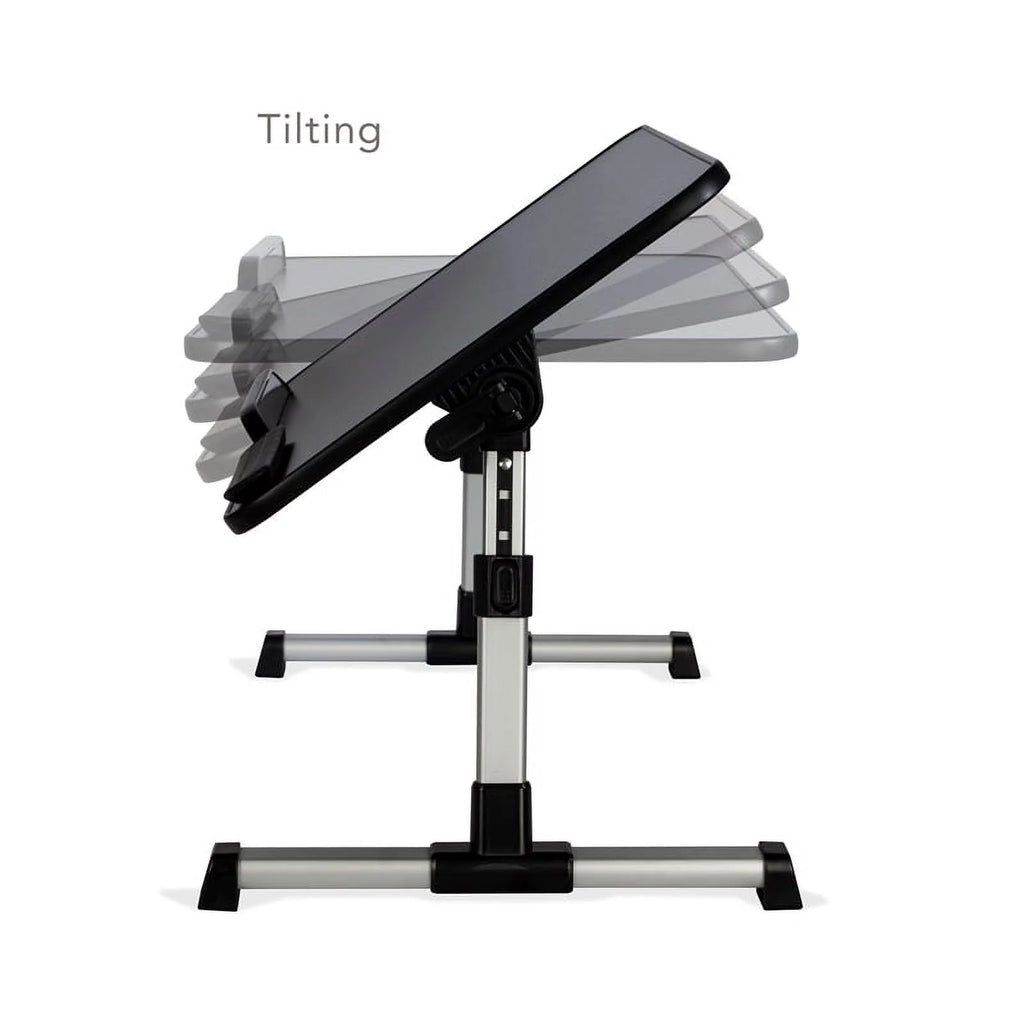 Portable Laptop Tray Table with Adjustable Height and Tilt, Fits Laptops up to 20", Black S8212