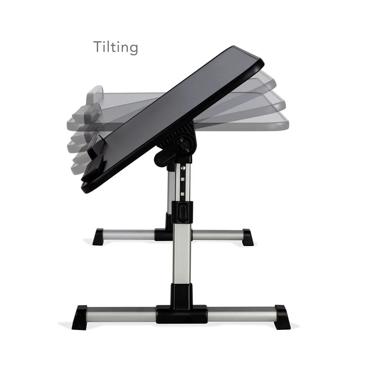 Portable Laptop Tray Table with Adjustable Height and Tilt, Fits Laptops up to 20", Black S8212