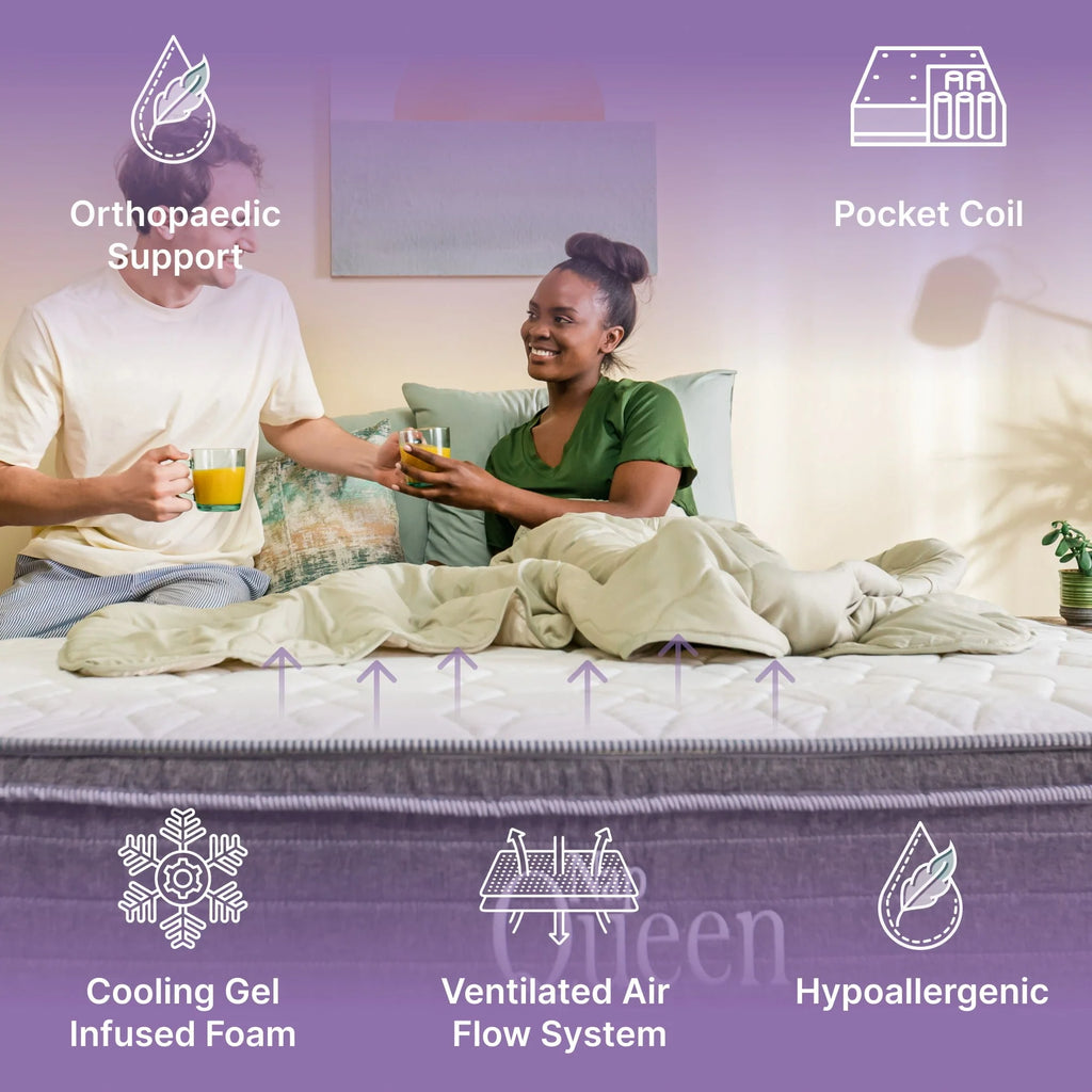 Twin XL Size Hybrid Memory Foam Pocket Spring Mattress O23560