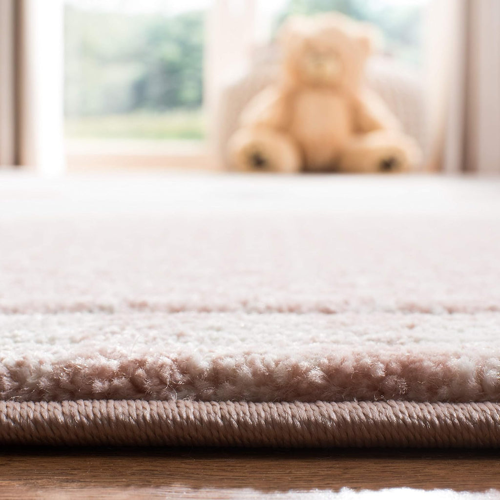 2'3" x 12' Pink & Grey Cat Design Runner Rug T43194