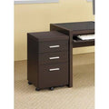 3-Drawer Mobile Storage Cabinet Cappuccino Z336