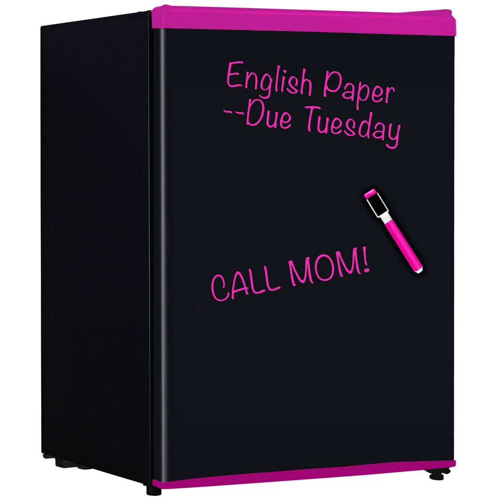Black/Pink Trim Compact Refrigerator D32908
