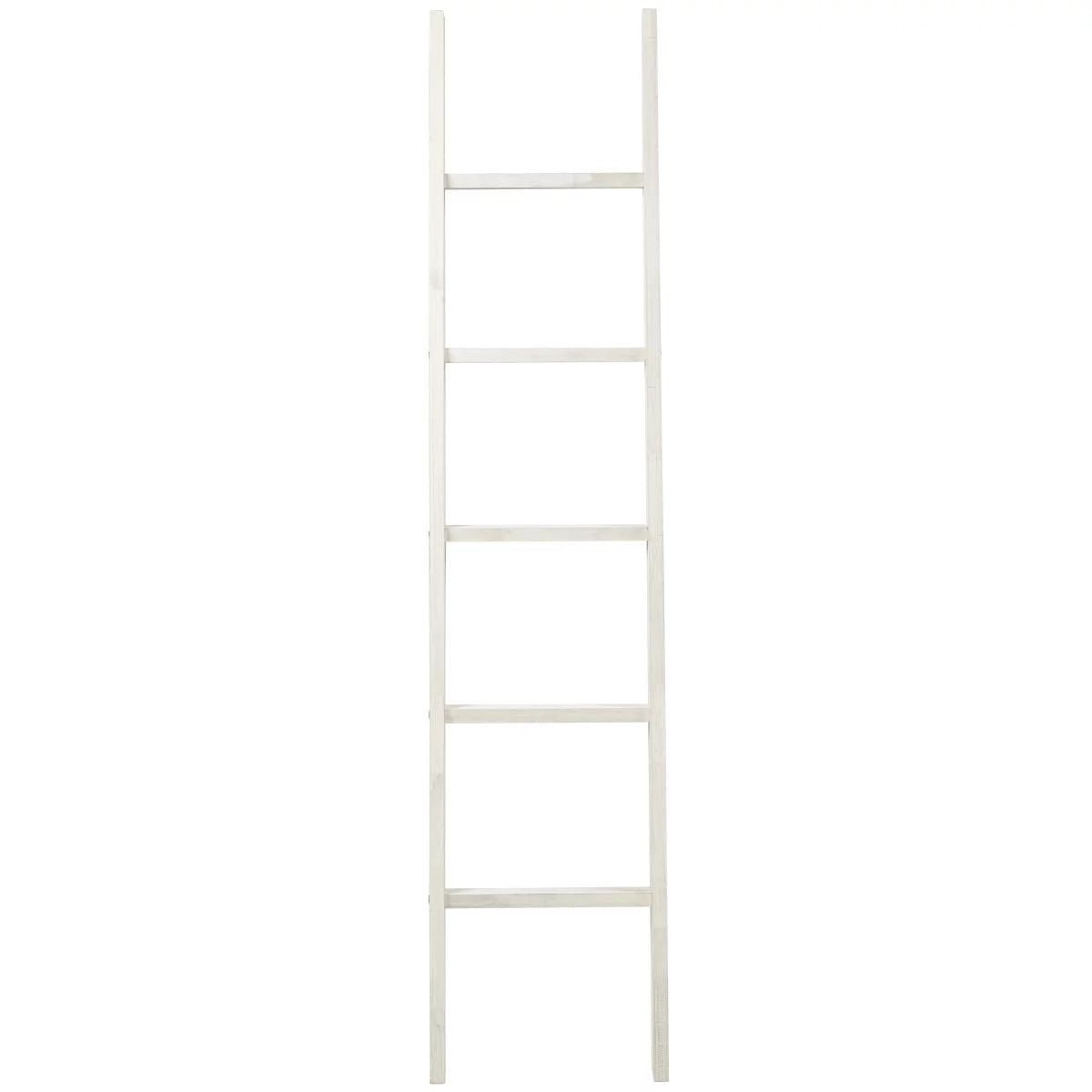 White Distressed Wood Blanket Ladder E2020
