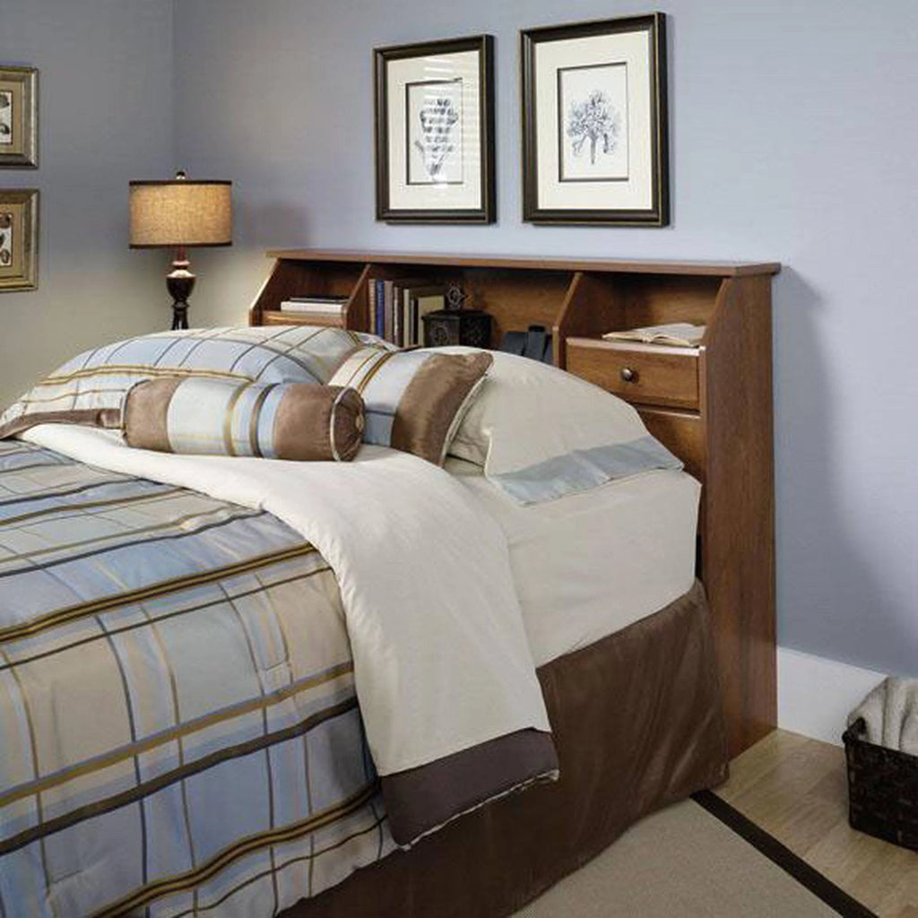 Oak Bookcase Headboard, Full/Queen K32128