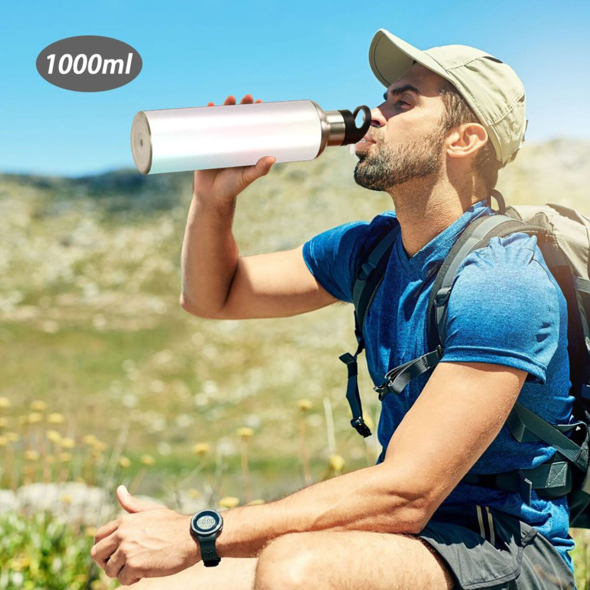 20 OZ Stainless Steel Vacuum Insulated Water Bottle with Straw Lid D975