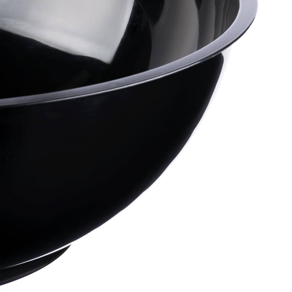 Black High Profile Plastic Catering Bowl - 25/Case O536