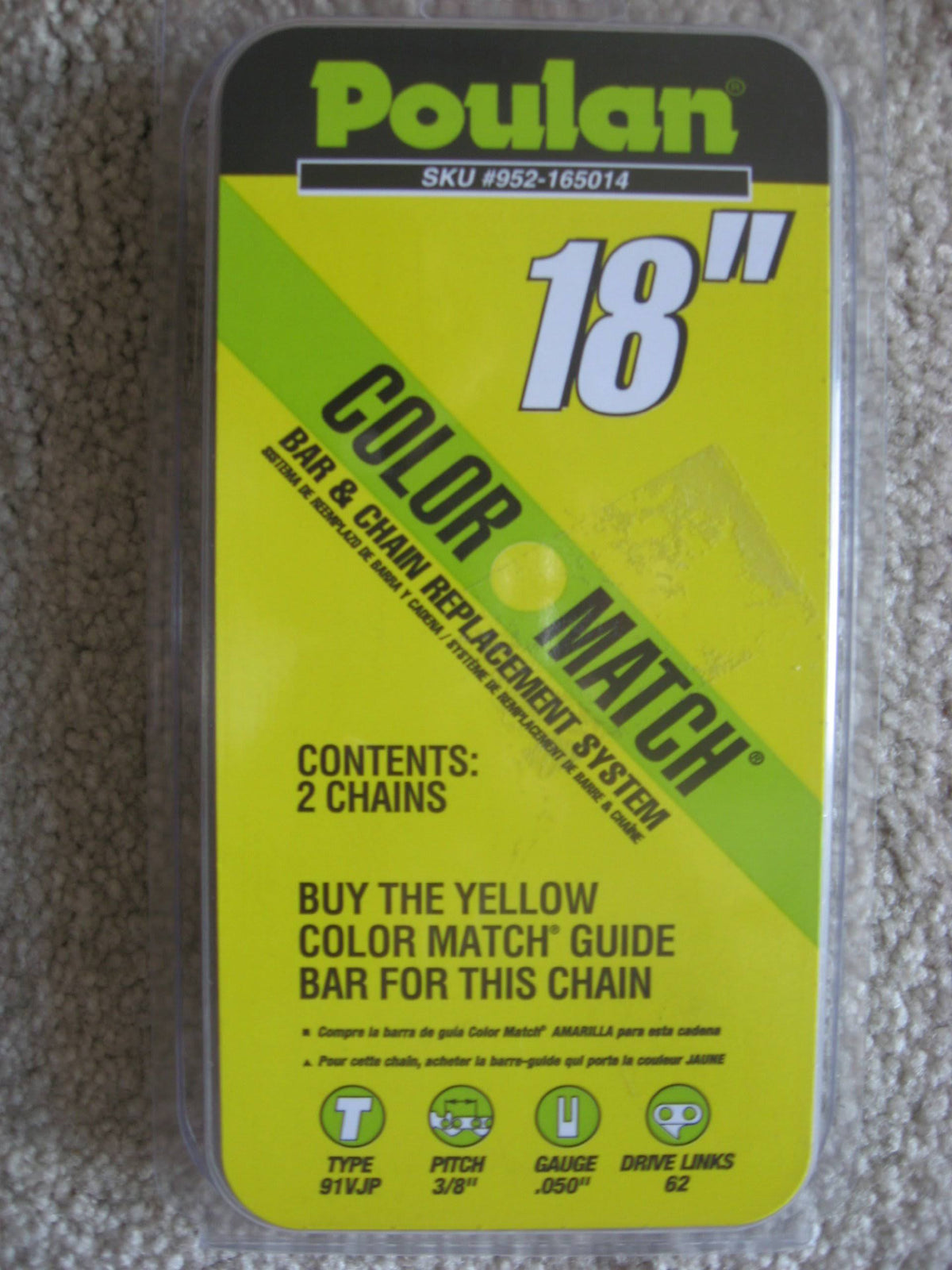 18 inch 2-Pack Replacement Chainsaw Chains T850