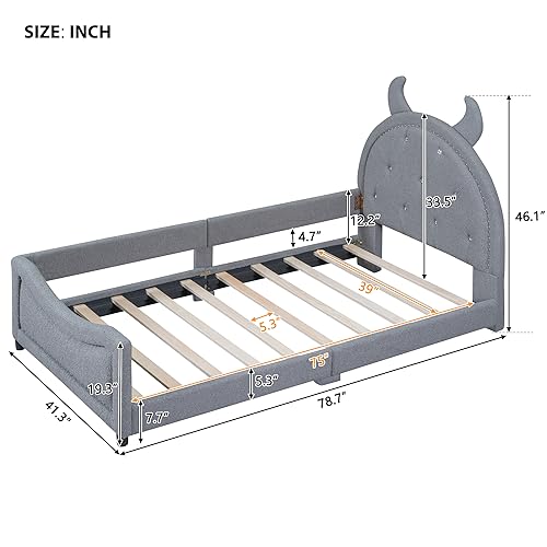 Queen Size Murphy Bed with Storage Drawer and Charging Station D726